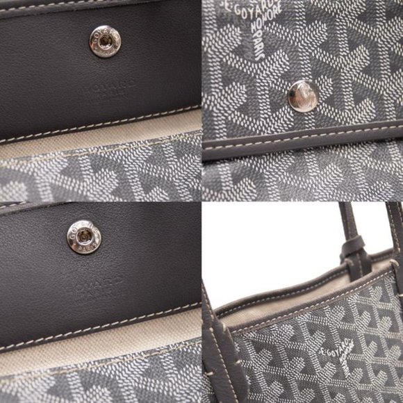 Goyardine Saint Louis Pm St Louis Grey Coated Canvas Tote